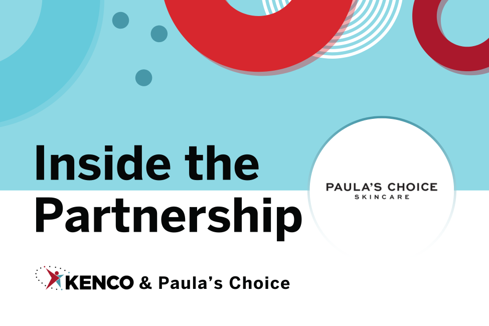 Kenco and Paula’s Choice skincare partnership graphic for supply chain excellence.