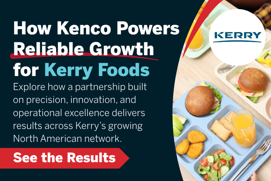 Kerry Foods and Kenco case study thumbnail highlighting food distribution, inventory accuracy, on-time shipping, and supply chain innovation.
