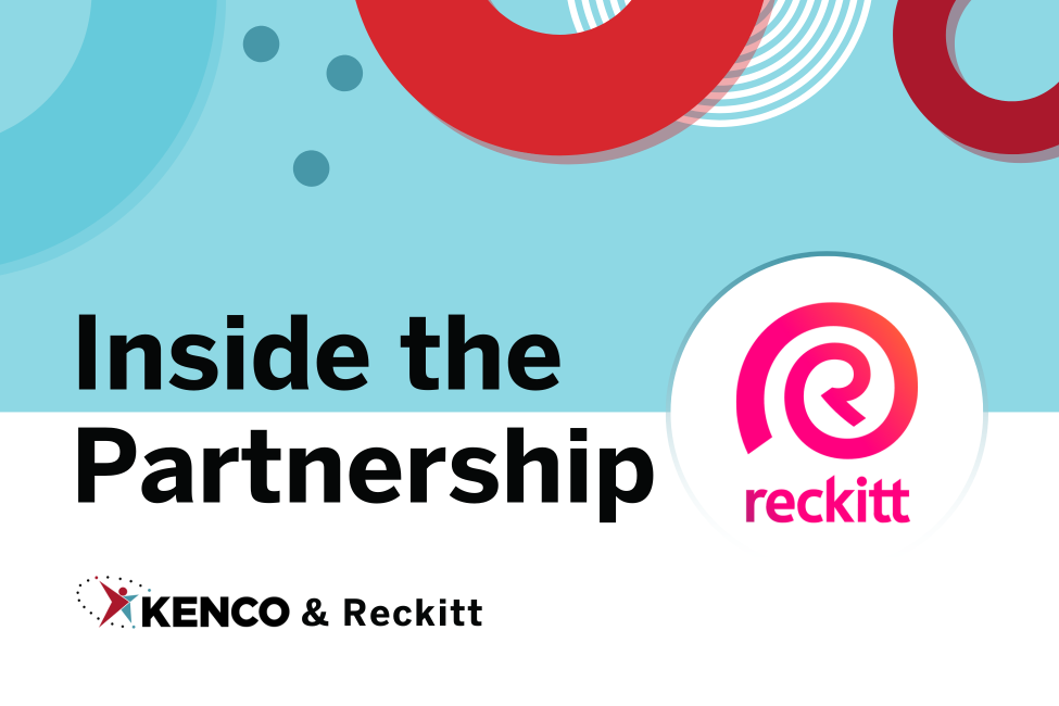Kenco and Reckitt partnership visual highlighting supply chain solutions.