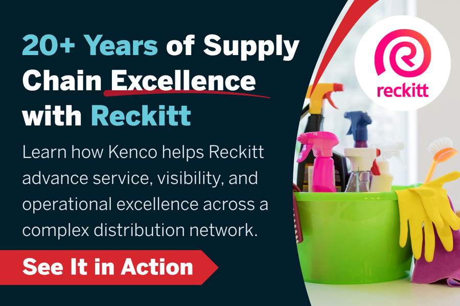 Reckitt and Kenco case study thumbnail featuring consumer goods logistics, supply chain technology, and operational excellence across distribution networks.