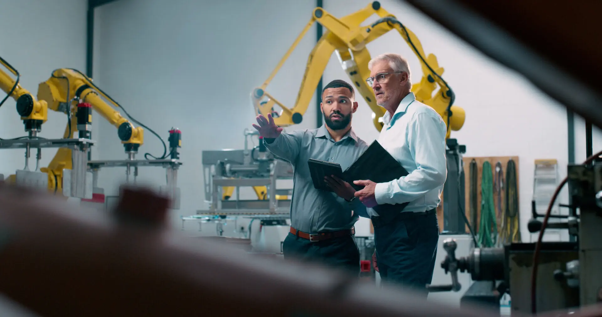 Supply Chain Solutions team analyzing warehouse technology and robotics.