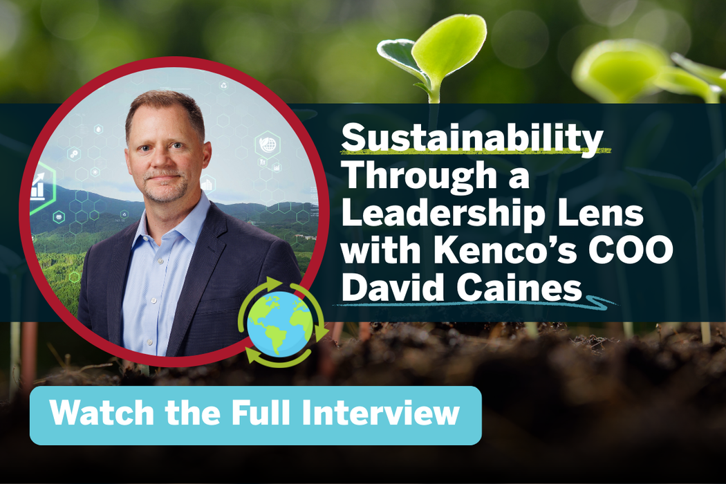 Kenco COO David Caines discusses sustainability strategy, leadership, and ESG priorities, featured in Kenco’s 2025 Sustainability Report.