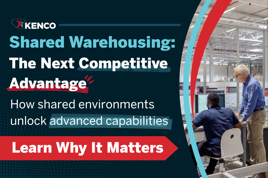 Shared warehousing facility showing warehouse automation and analytics in a multi‑client environment.