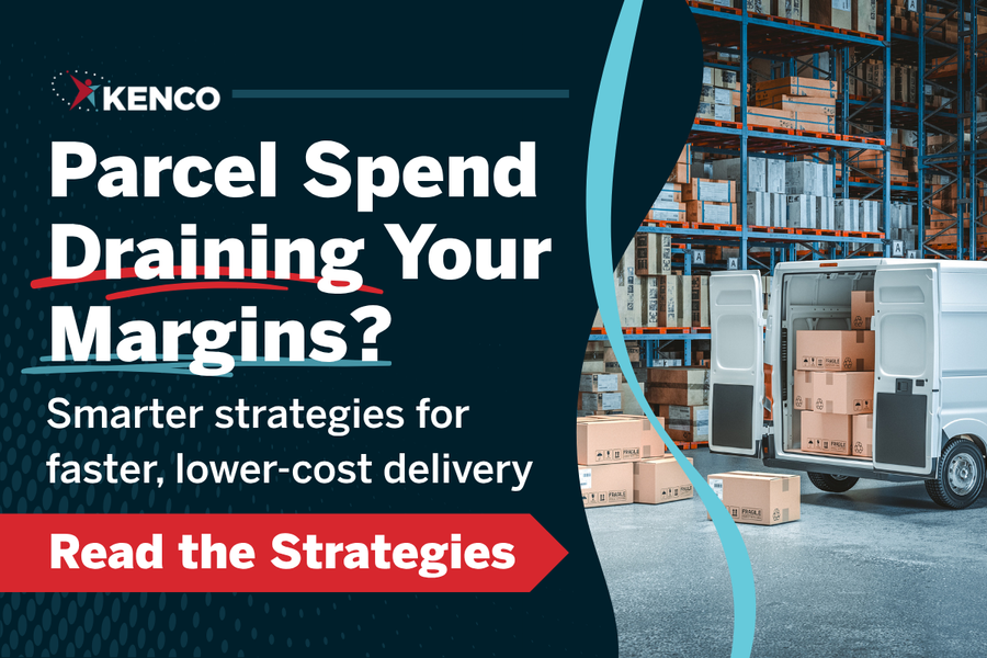 Thumbnail showing a warehouse with pallet racking and a delivery van loaded with boxes, alongside text about reducing parcel spend and improving shipping efficiency with smarter logistics strategies in 2026.