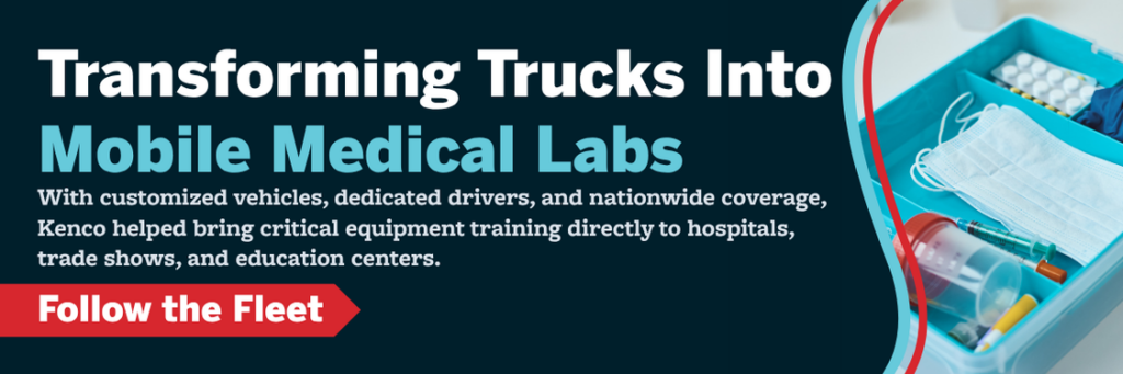 Explore how Kenco transforms customized trucks into mobile medical labs for nationwide healthcare equipment training and education.
