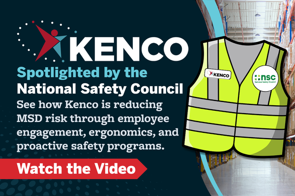 Kenco is spotlighted by the National Safety Council for reducing musculoskeletal disorder risk through employee engagement, ergonomics and proactive warehouse safety programs.