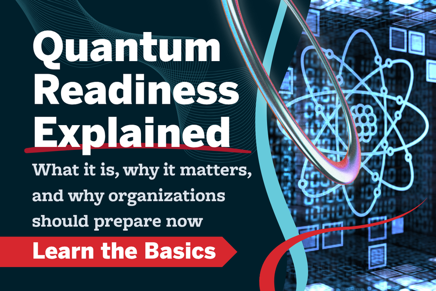 Graphic promoting a quantum readiness article featuring the headline 
